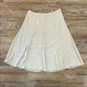 Eileen Fisher Women's Size XL 100% Silk Georgette Lined Crepe‎ Skirt